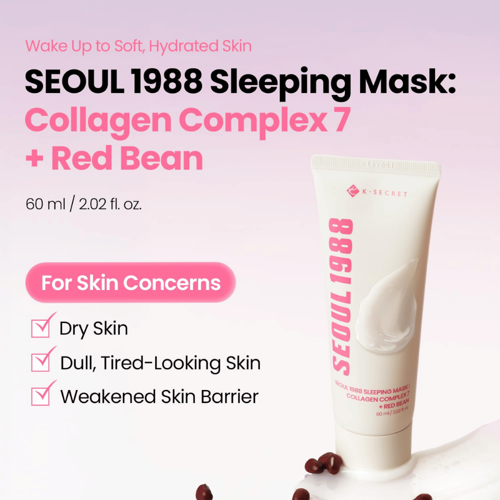 K-SECRET SEOUL 1988 Sleeping Mask 60 ml – koreansk natmaske til tør, gusten og fugtfattig hud.