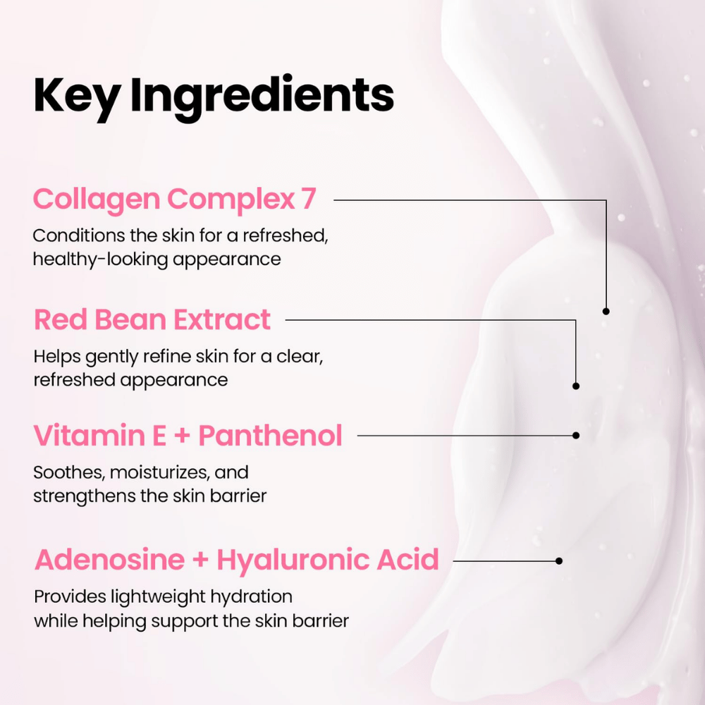 K-SECRET SEOUL 1988 Sleeping Mask – indeholder Collagen Complex 7, ekstrakt af røde bønner, vitamin E, panthenol, adenosin og hyaluronsyre.
