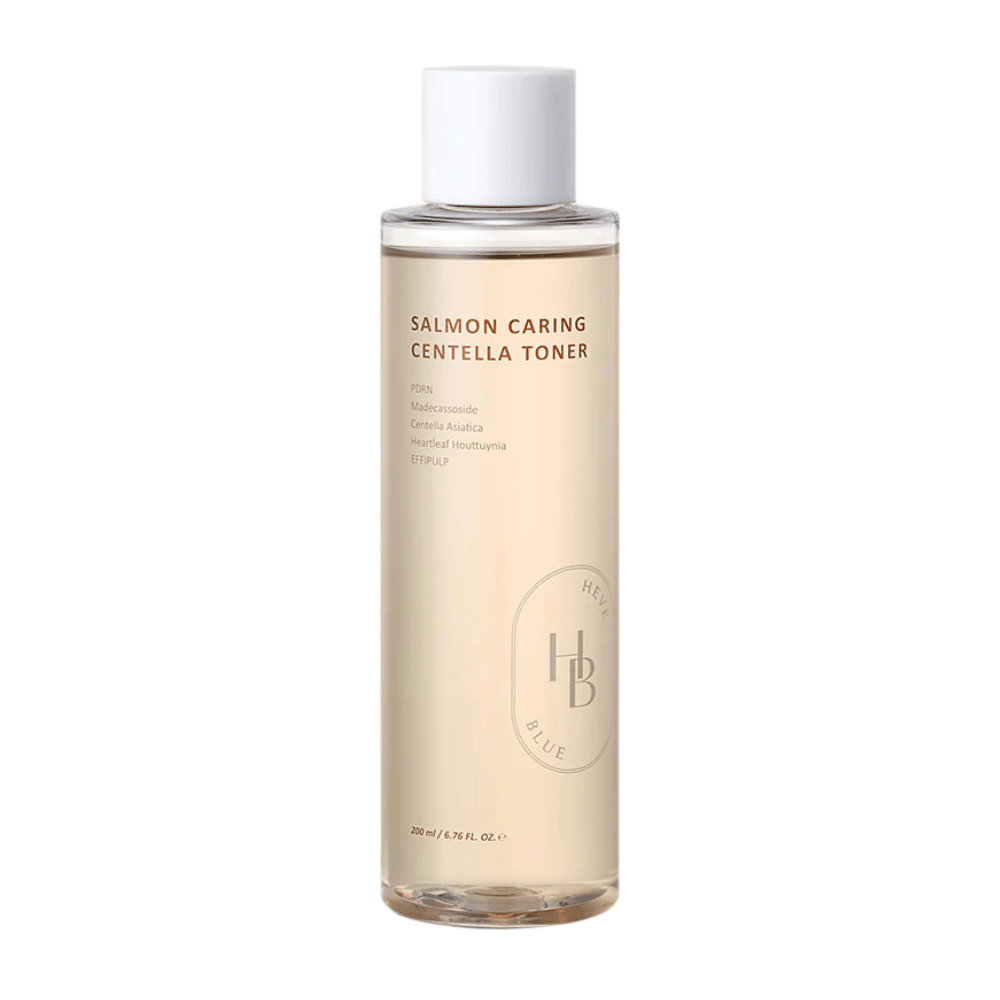 Salmon Caring Centella Toner produktbillede – koreansk toner med PDRN og centella som fugter i dybden, styrker hudbarrieren og forbereder huden til efterfølgende hudpleje.