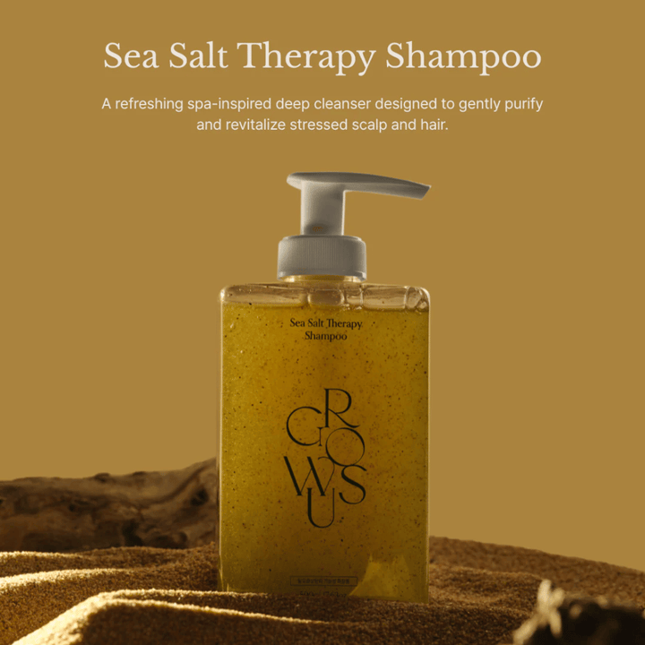 GROWUS Sea Salt Therapy Shampoo – dybderensende shampoo til stresset hovedbund og fedtet hår