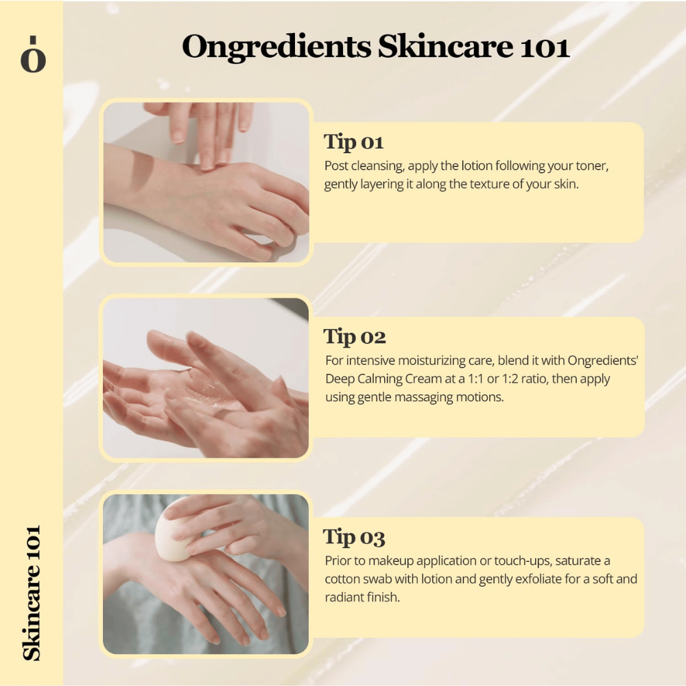 Ongredients Skin Barrier Calming Lotion ansigtslotion, som styrker hudbarrieren, fugter huden og beroliger sensitiv hud.