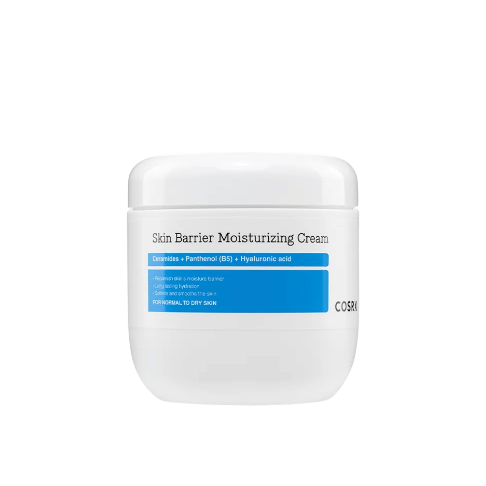 Produktbillede af COSRX Skin Barrier Moisturizing Cream – intensivt fugtgivende creme med ceramider, panthenol og hyaluronsyre.