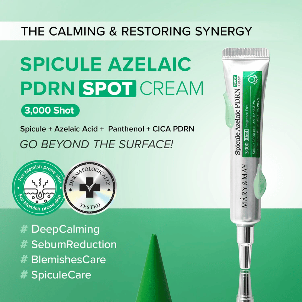 Mary&May Spicule Azelaic PDRN Spot Cream – plejende punktcreme til urenheder og ubalanceret hud