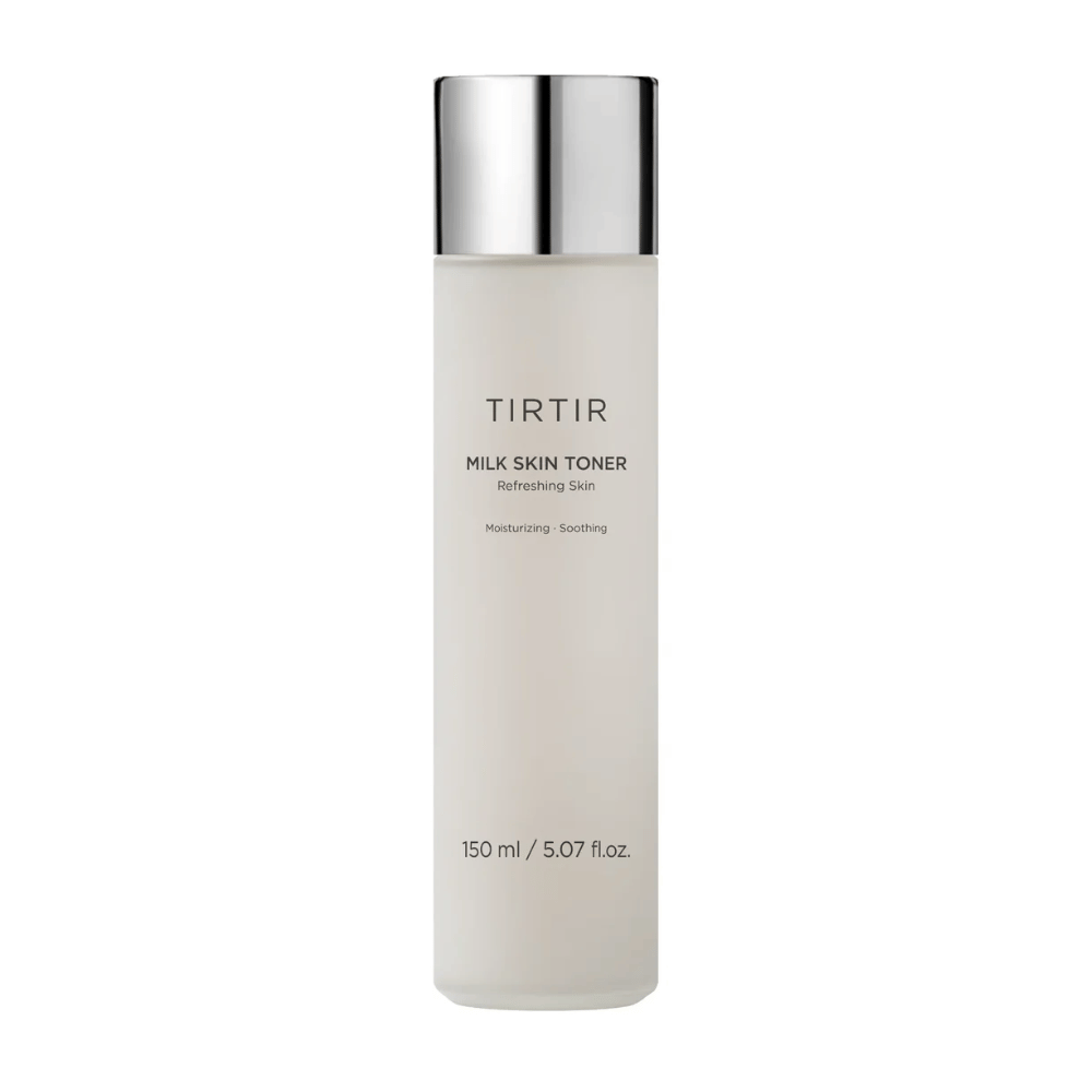 Produktbillede af "TIRTIR MILK SKIN TONER", en hudtoner som lover forfriskende og beroligende effekter. Indholdet er 150 ml.