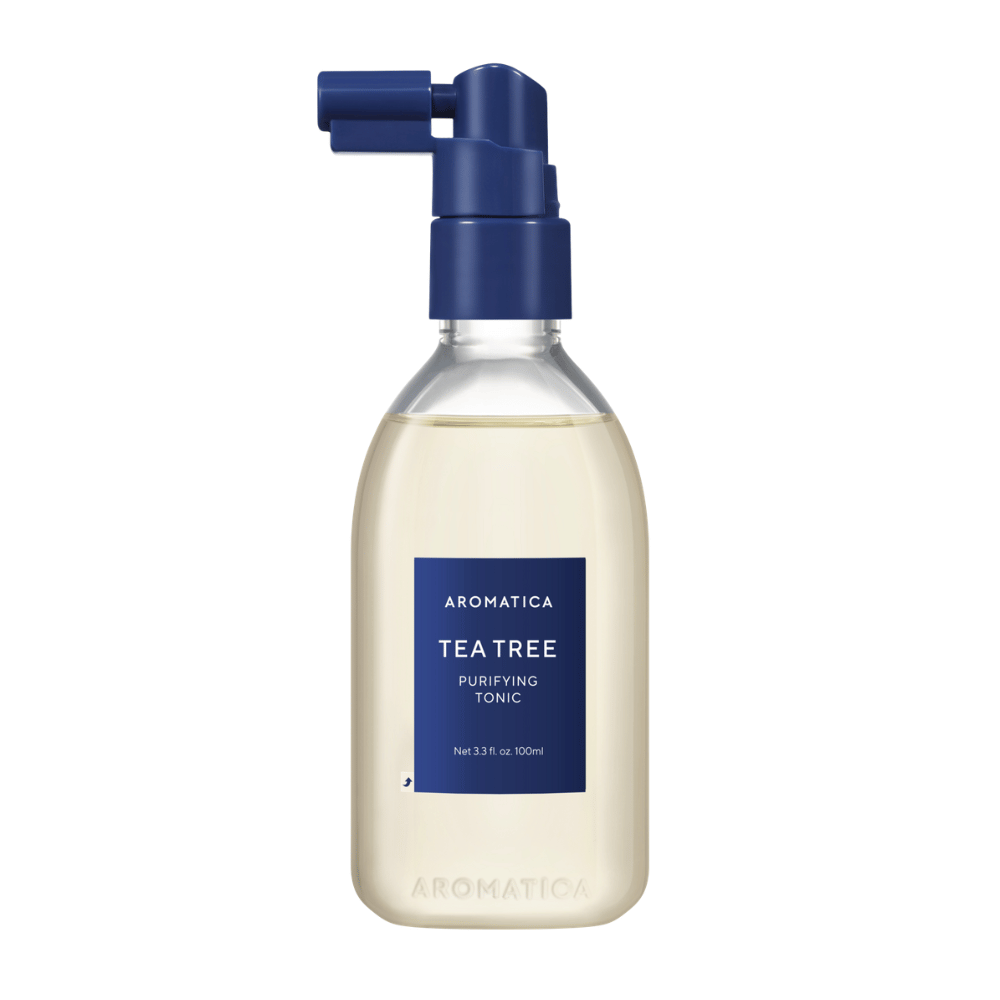 1. AROMATICA Tea Tree Purifying Tonic 100 ml – produktbillede af hårbundstonic med spraydyse