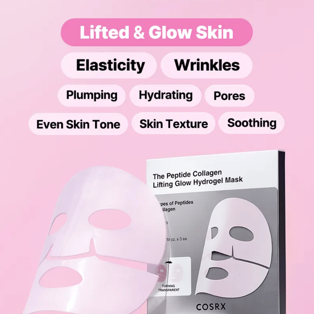 COSRX Peptide Collagen Mask – forbedrer elasticitet, fugt, hudtone og struktur for en jævn og strålende hud.