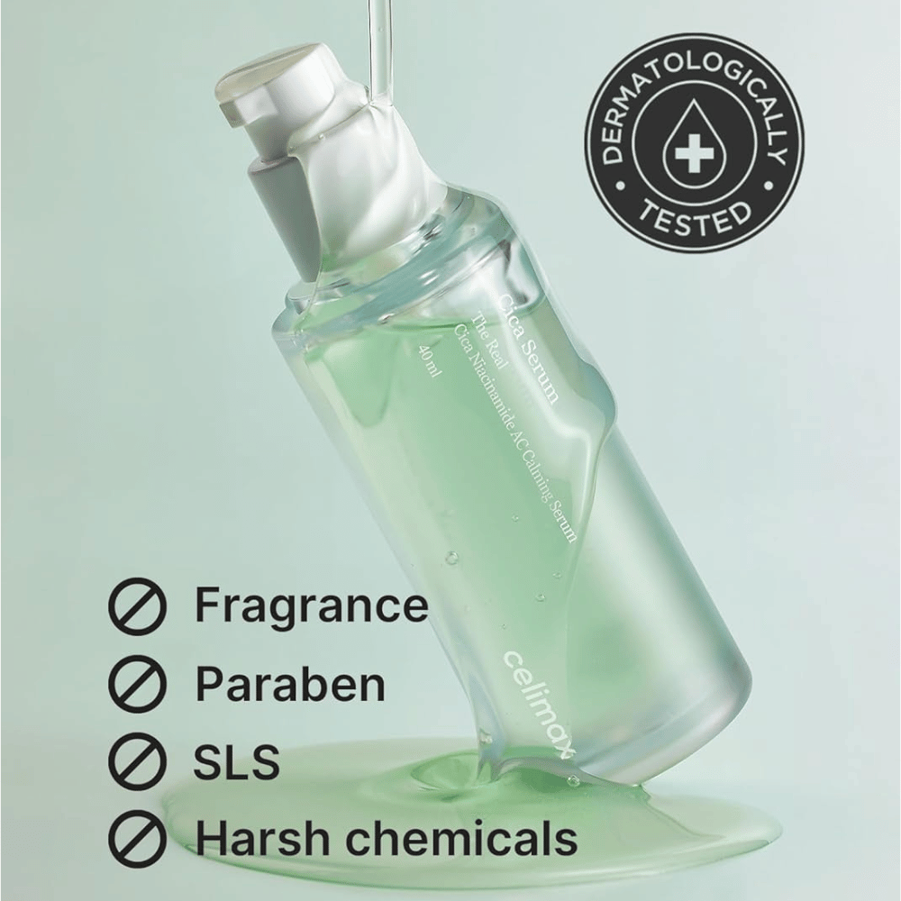 Celimax The Real Cica Niacinamide AC Calming Serum dermatologisk testet og parfumefri