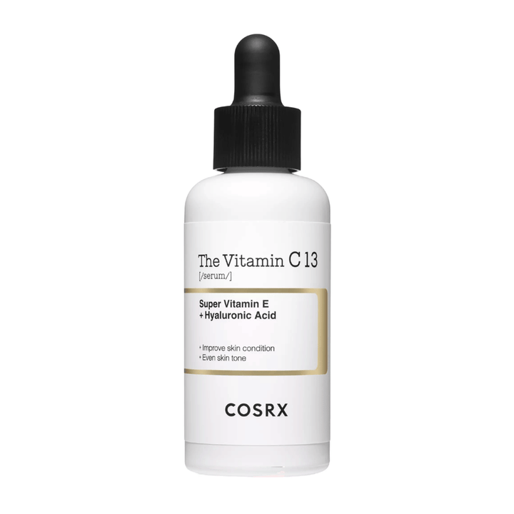 COSRX The Vitamin C 13 Serum 20 ml, C-vitaminserum med vitamin E og hyaluronsyre for glød, jævn hudtone og forbedret hudkvalitet.