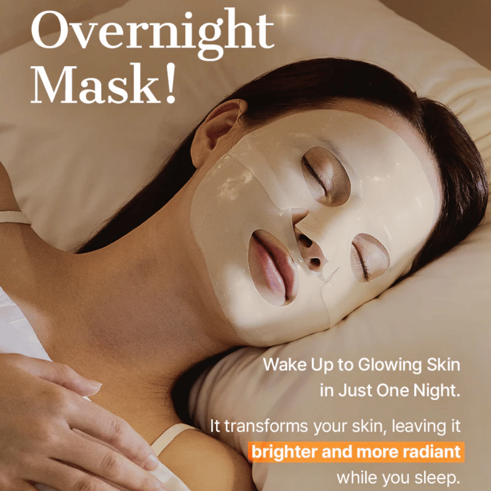 COSRX Alpha-Arbutin Discoloration Care Hydrogel Mask som overnight mask – glansgivende hydrogelmaske som fugter intensivt og giver klarere hud natten over.