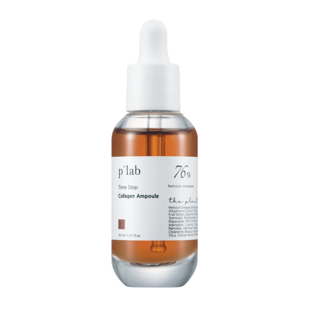 p’lab Time Stop Collagen Ampoule – Anti-aging ampul til fastere og fugtet hud.

🍄 76% Hericium Erinaceum-ekstrakt – Styrker hudens elasticitet og fremmer kollagenproduktionen.
💧 Dybt fugtgivende – Giver næring og forbedrer hudens tekstur.
✨ Anti-aging effekt – Reducerer fine linjer og giver en ungdommelig glød.

Perfekt til en fastere og mere strålende hud!