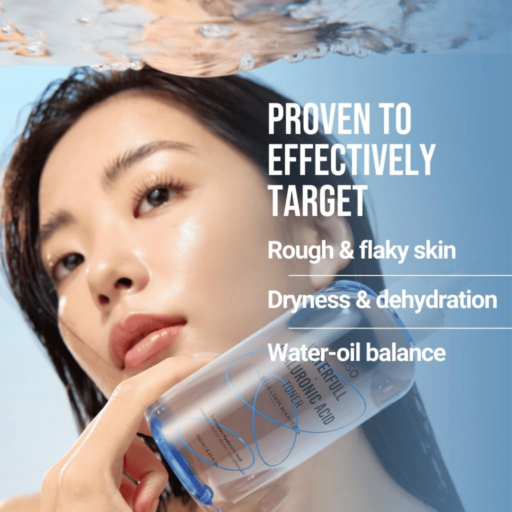 Jumiso Waterfull Hyaluronic Acid Toner 250 ml – intensivt fugtgivende toner, der modvirker tørhed, skællende hud og ubalanceret fugt- og olieniveau