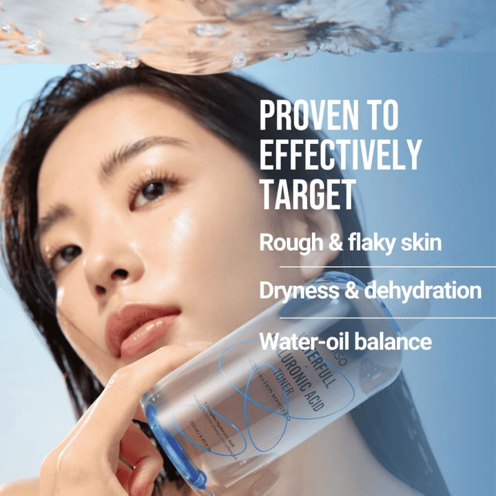 Jumiso Waterfull Hyaluronic Acid Toner 250 ml – intensivt fugtgivende toner, der modvirker tørhed, skællende hud og ubalanceret fugt- og olieniveau