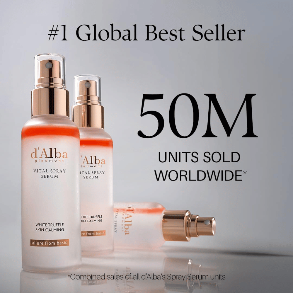 d'Alba White Truffle Vital Spray Serum – bedst sælgende sprayserum fra koreanske d'Alba