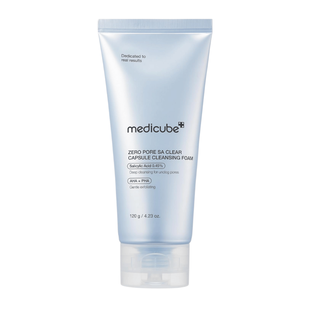 Medicube Zero Pore SA Clear Capsule Cleansing Foam 120 g – mild men effektiv rensning med salicylsyre, AHA og PHA for klarere hud.