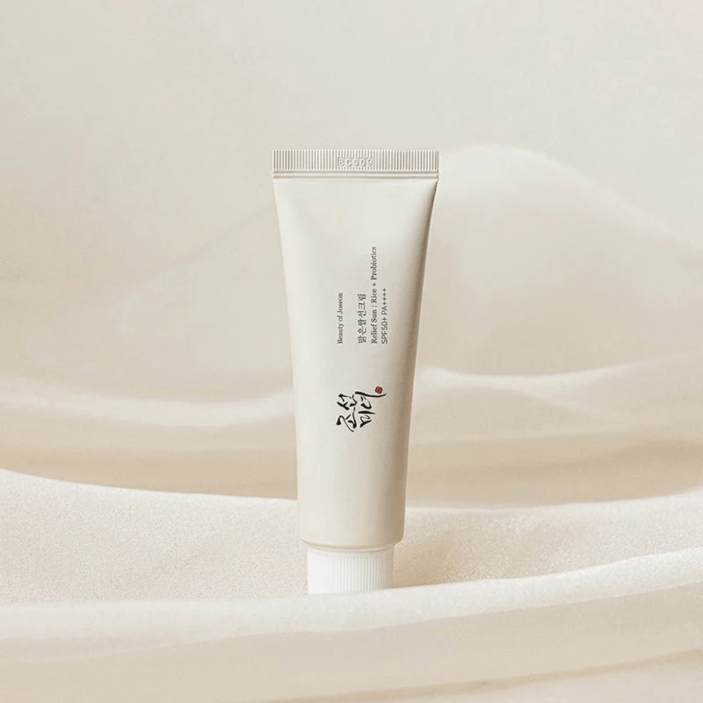 Beauty of Joseon Relief Sun SPF50+ PA++++ 50ml – populær koreansk solcreme med let konsistens, risekstrakt og probiotika til alle hudtyper.