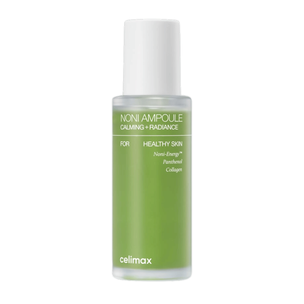 Celimax Noni Energy Ampoule beroliger og fugter huden med kraften fra noni-ekstrakt, panthenol og kollagen. Forbedrer hudens elasticitet og giver en naturlig glød. Perfekt til sensitiv og træt hud.