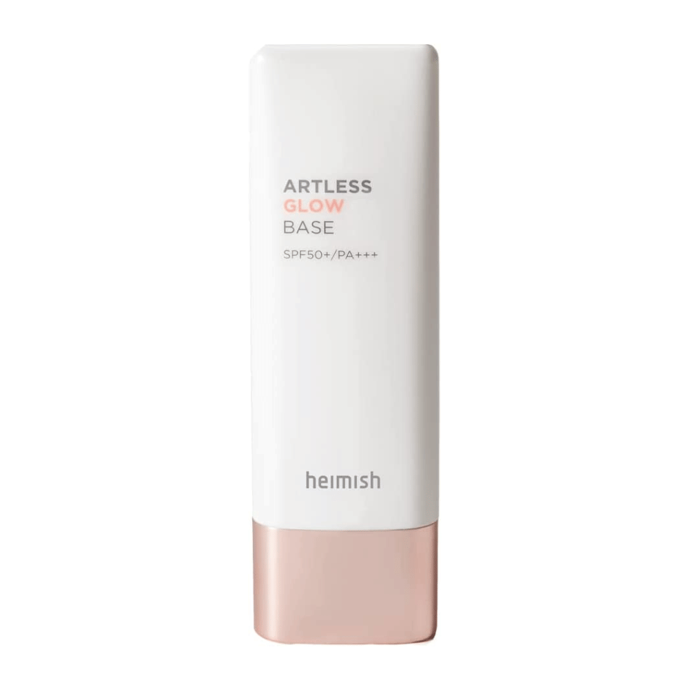 En lys tube af heimish Artless Glow Base SPF 50+ PA+++ 40ml.