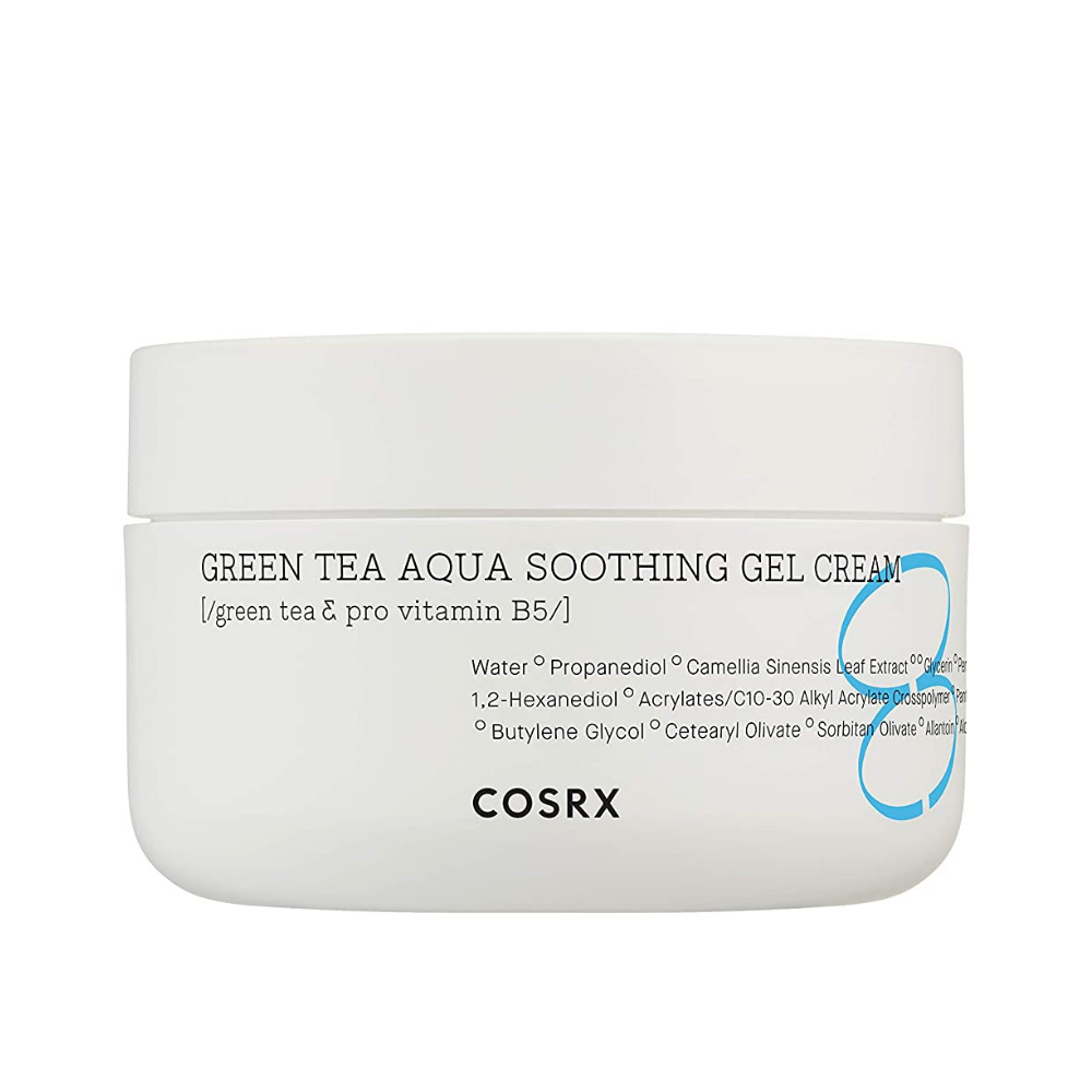 COSRX Green Tea Aqua Soothing Gel Cream 50ml som fugter og beroliger huden.