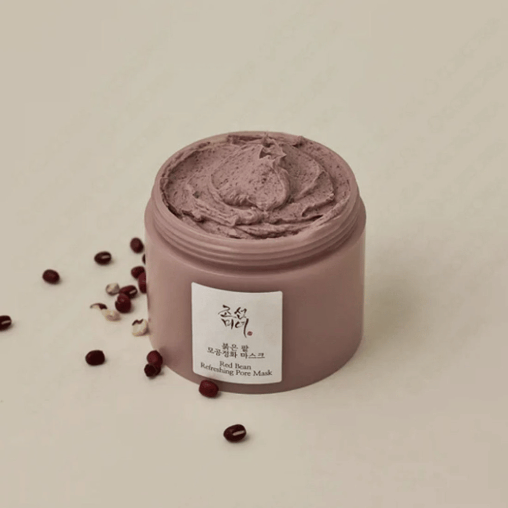 En dåse Red Bean Refreshing Pore Mask 140ml fra Beauty of Joseon med hudorm.