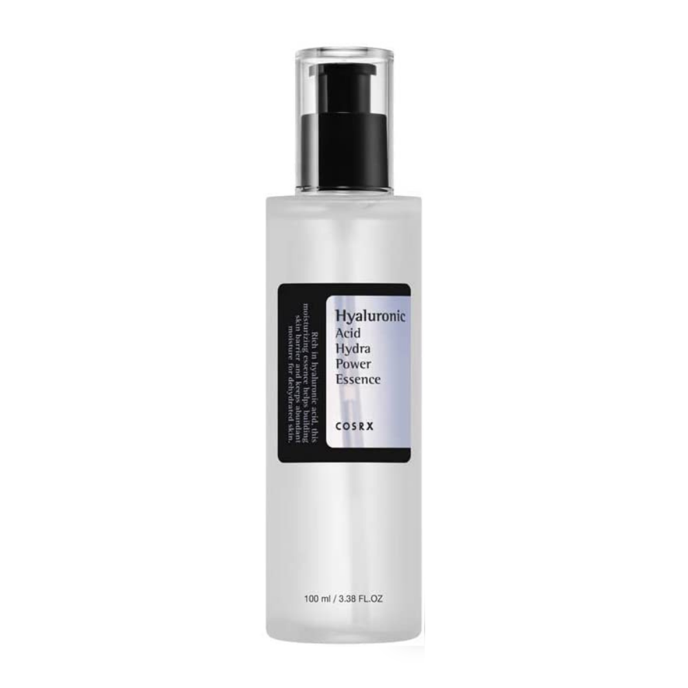 En COSRX Hyaluronic Acid Hydra Power Essence 100ml med fugtgivende effekter.