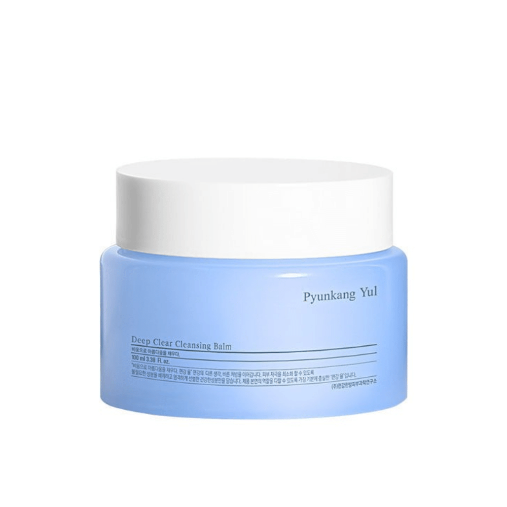 En krukke Pyunkang Yul Deep Clear Cleansing Balm 100ml på hvid baggrund.