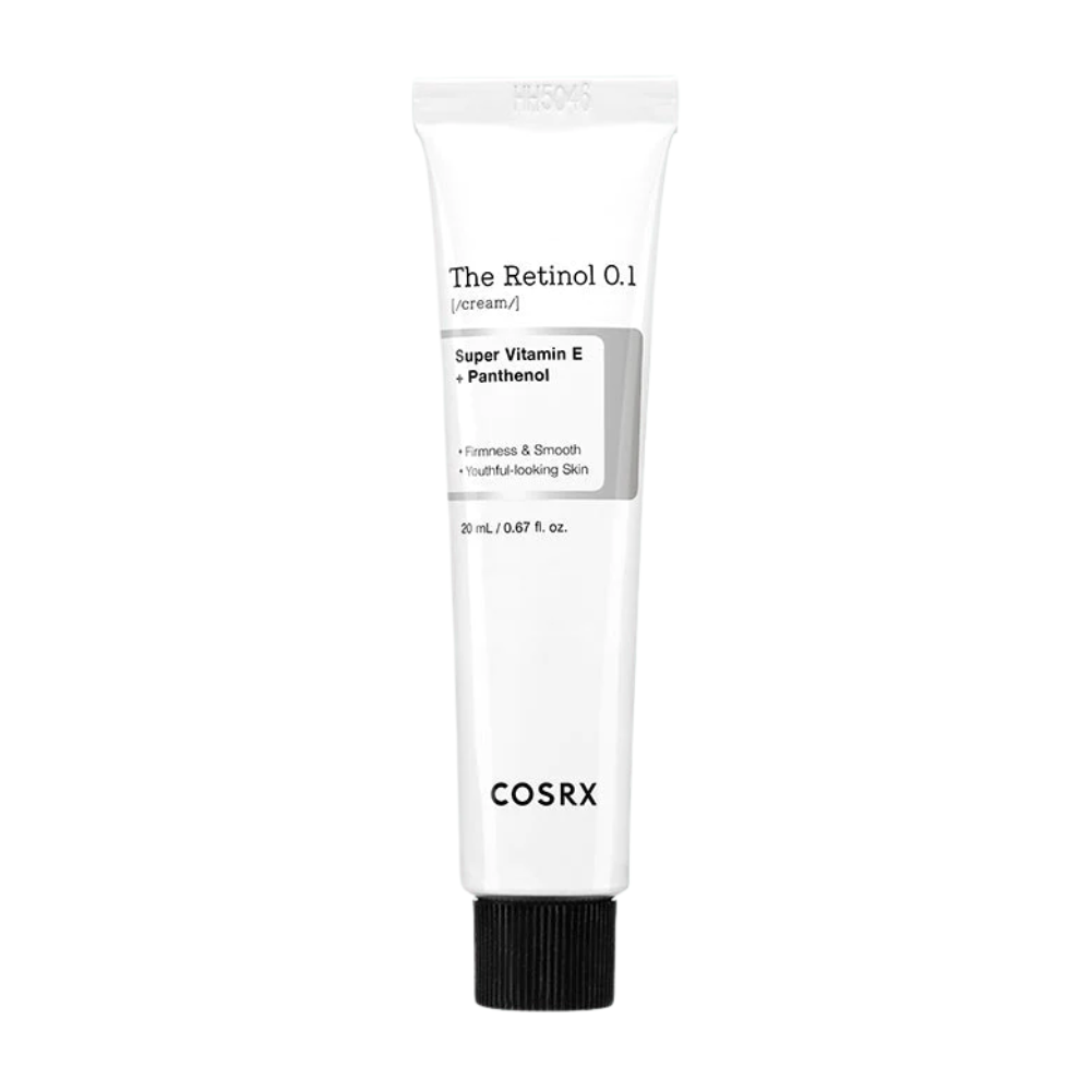 En tube COSRX Retinol 0.1 Cream 20ml på hvid baggrund.